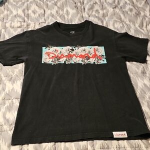 Diamond Supply Co. Black Tee with Floral Graphic